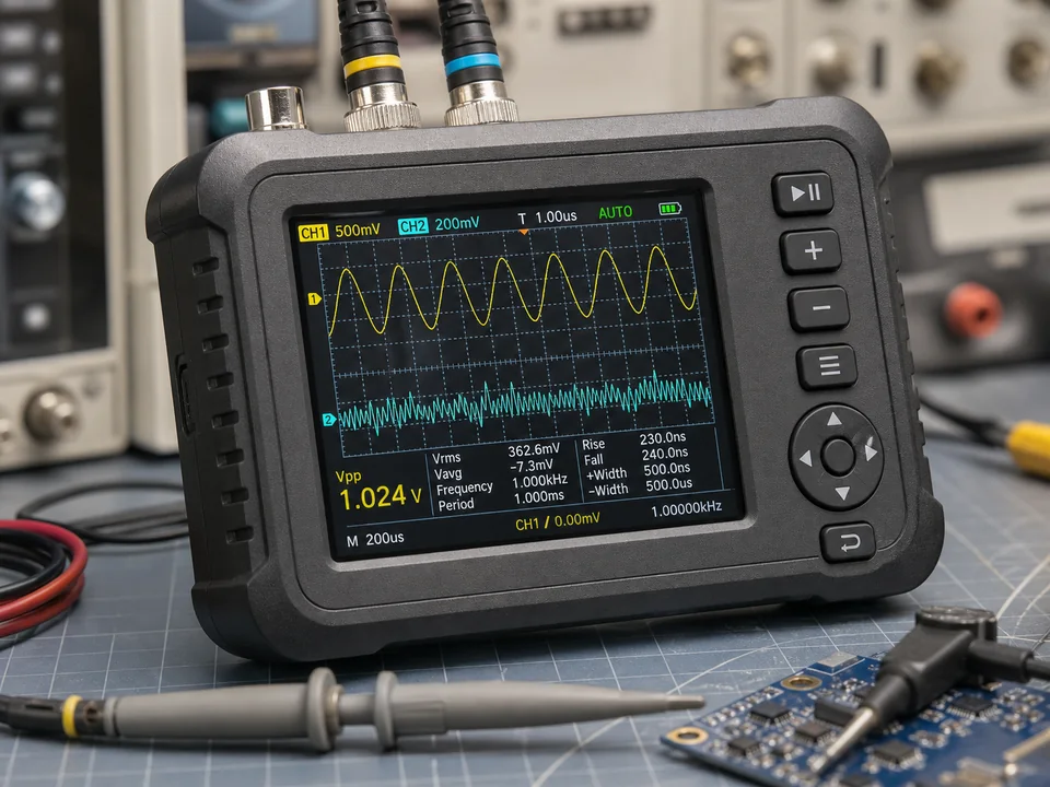 Precision waveform analysis instrument with a 3.45-inch VGA color TFT