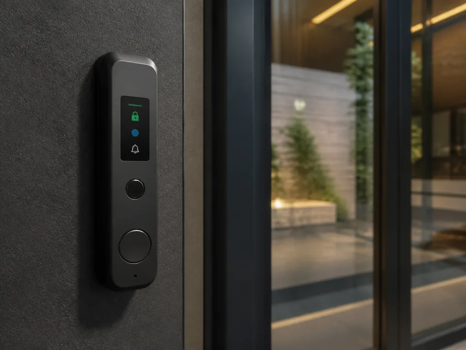 Smart lock and access-control device with a compact color display
